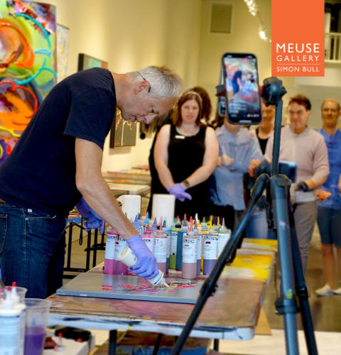 Live Painting with Simon Bull, Experience art in motion at Meuse Gallery St. Helena!