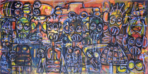 Aboudia, Les Coquins d'Abidjan Orange et Rouge