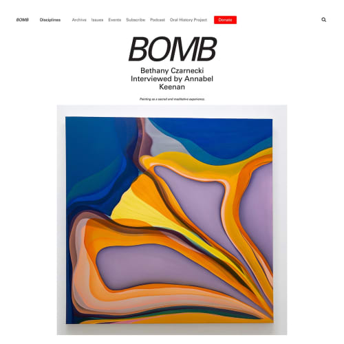 Bethany Czarnecki Interviewed by Annabel Keenan