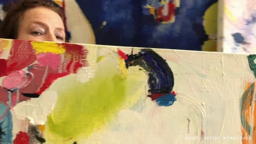 Priscilla Heine in her studio