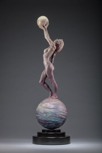 Richard MacDonald Diana Earth & Moon, Third Life, 2018 Bronze 41" x 12" x 12"
