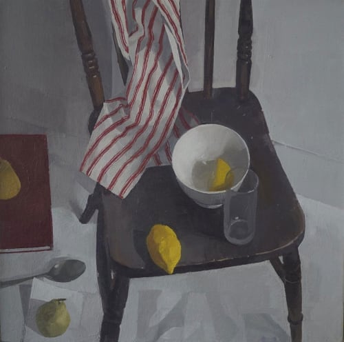 Still Life with Lemons and Glass on a Chair