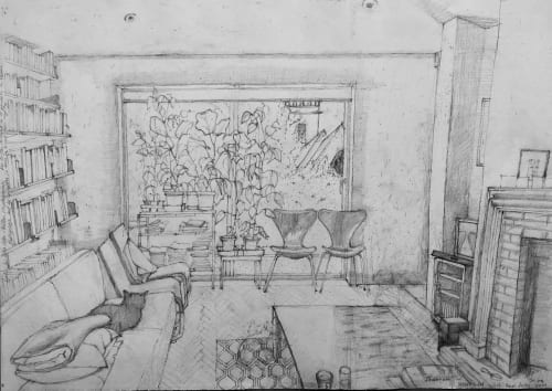 Drawing Space: 1-day workshop with Victoria Jinivizian, Shalbourne Village, Wiltshire