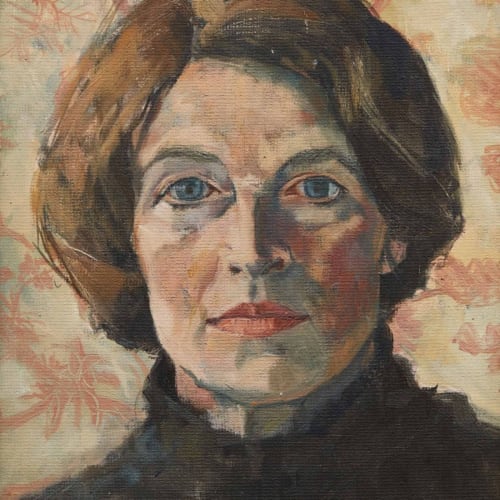 'Early Self Portrait' (oil, 39 x 33 cm)