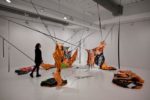 Accident d'Hac Vinent. Ens acompanyarem quan es faci fosc cicle d'Espai 13 a comissariat per Irina Mutt © Fundació Joan Miró, Barcelona. Fotos Roberto Ruiz.