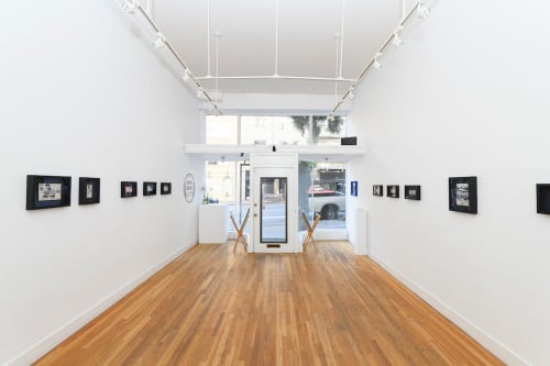 front door facing install shot of Penny exhibition