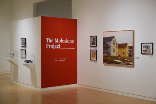 Installation view from the Moleskine Project art exhibition at the Mesa Arts Museum