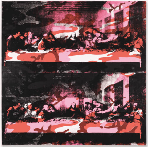 Andy Warhol The Last Supper, 1986 acrylic and silkscreen ink on canvas 40 1/8 x 40 1/8 inches stamped with the artist's signature and inscribed I certify that this is an original painting by Andy Warhol completed by him in 1986 Frederick Hughes on the overlap