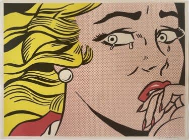 roy Liechtensteins crying woman pop art image