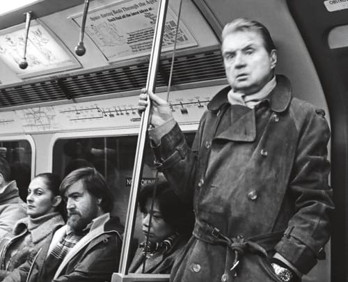 Francis Bacon artist on a tube train
