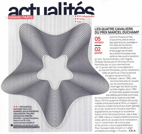 Connaissance des arts - Les Quatre Cavaliers du Prix Marcel Duchamp