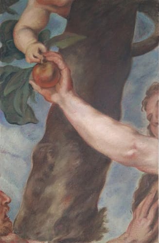 Robbing Peter to Pay Paul (after Peter Paul Rubens), oil on linen, 71 x 46 cm