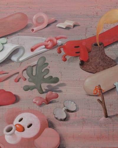 She Sells Seashells (close up), 2023, acrylic on canvas, 50 x 60 cm