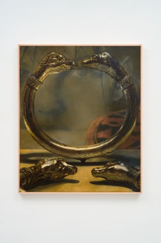 Andrei Nițu, Untitled (Museum Visit), 2024, acrylic and oil on canvas, 123 x 100