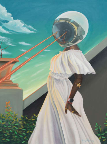 Kenny Maro, The Mystery Behind The Smile, Oil on Canvas, 48in x 36in, 2022