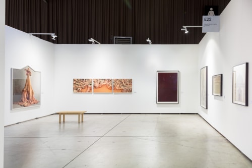 Installation view, Duo presentation with Lovisa Ringborg & Fredrik Söderberg, Viennacontemporary 2018, Cecilia Hillström Gallery. Photo: kunst.dokumentation.com