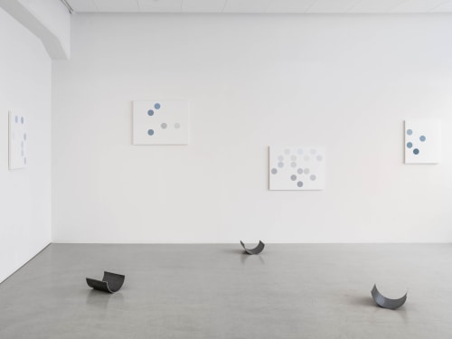 Installation view, Kristina Matousch, Split, 2022, Cecilia Hillström Gallery. Photo: Jean-Baptiste Béranger