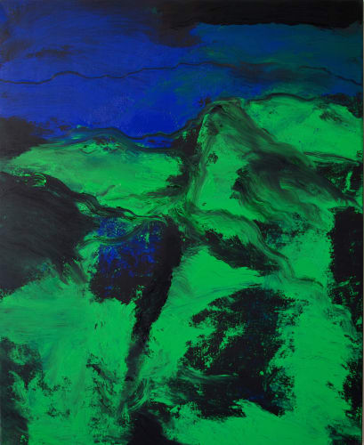 Jan Commandeur, Green Light Day, 2018, Oil on canvas, 160 x 130 cm