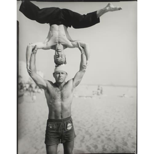 Larry Silver, Headstand, Muscle Beach Santa Monica, CA, 1954