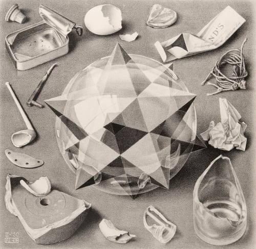 M.C. Escher, Contrast (Order and Chaos), 1950
