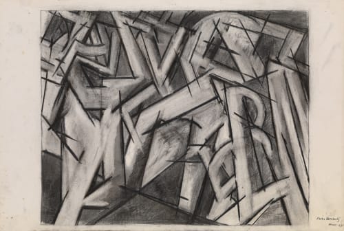 (detail) From Bomberg, 1967, Charcoal on paper, 14 x 22 in / 36 x 55 cm