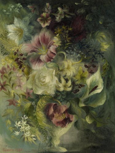 Vase of flowers (1948), oil on canvas, 18 x 28 cm