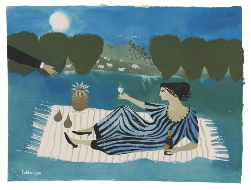 Mary Fedden, 'The Striped Dress' 1991