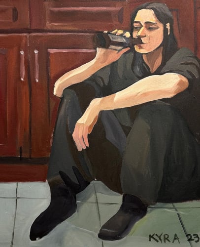 Kyra Gregory, Self Portrait With Beer, 2023