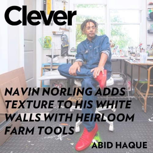 Clever | This Artist Adds Texture to His White Walls With Heirloom Farm Tools