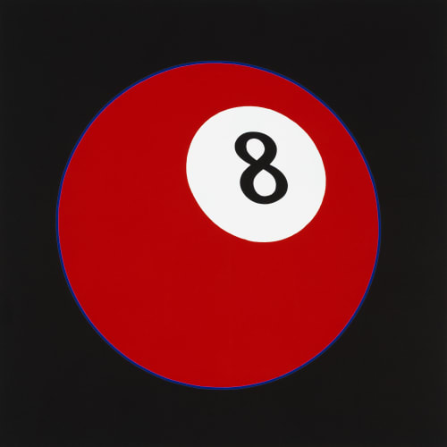Michael Craig-Martin, Untitled (8 ball), 2024, Acrylic on aluminium, 60 x 60 cm. © Michael Craig-Martin. Photo: Lucy Dawkins, Courtesy the artist and Gagosian