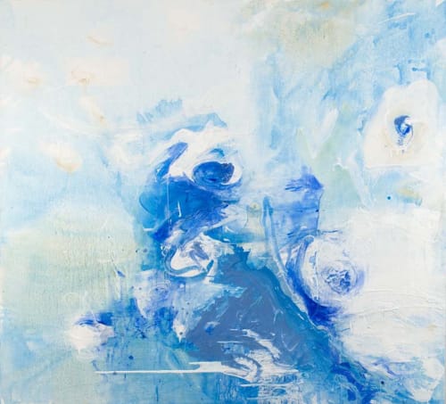 (detail) Suzanne McClelland, Erase (Monochrome in Blue), 2010, Oil and polymer on linen, 147 x 162.5 cm