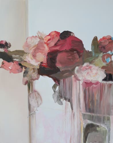 (detail) Barbara Ellmerer Lockdown-Bouquet red, 2020, Oil on canvas, 160 x 125 cm. © Barbara Ellmerer