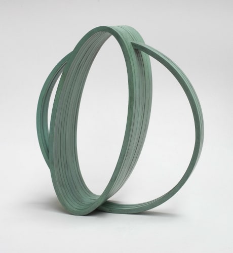 Nigel Hall, Little Ghost, Edition of 2, 2022, Bronze (Green,) 35 x 32 x 10 cm. © Nigel Hall, image courtesy of Colin Mills, London