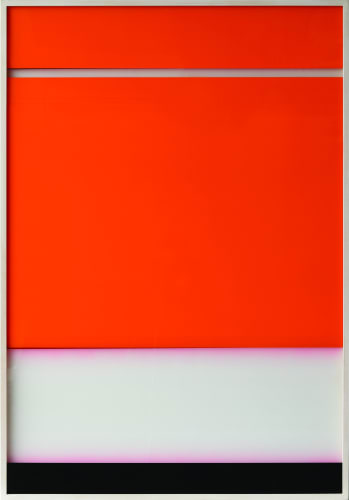 아크릴판에 해가 뜨는구나…심문필 '무제'