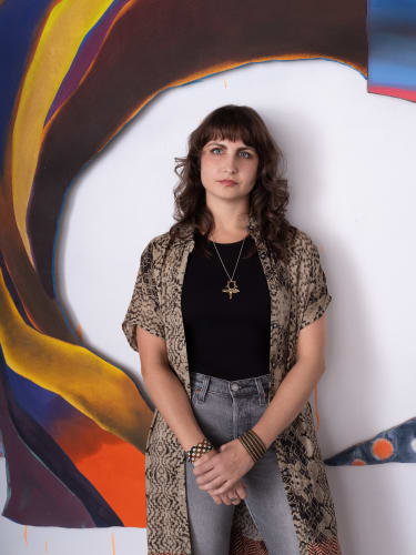 Artist Justine Hill. Photo by Sean Fader.