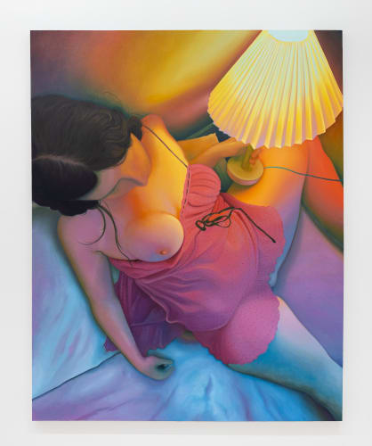 Elena Redmond, Age of Compliance, 2025. Oil on canvas. 90 x 72 in (228.6 x 182.9 cm)