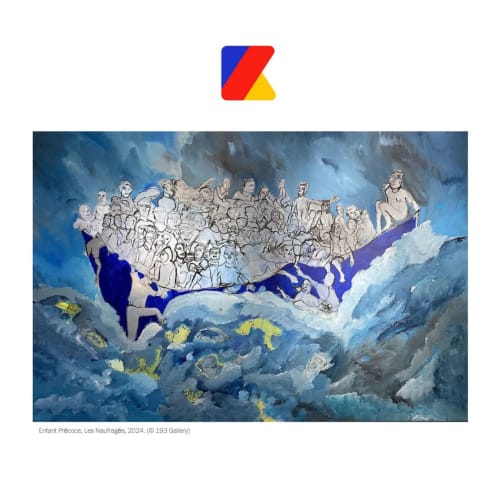 "With his big, vibrant canvases, Enfant Précoce brings to life the silent stories of migration" - Konbini