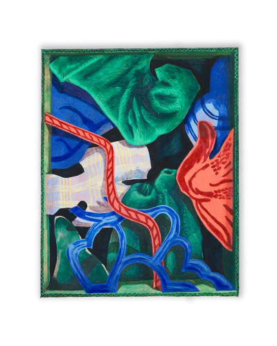 Lottie Stoddart, Fuzz, Oil and acrylic on canvas, 41 x 51 cm, 2022.