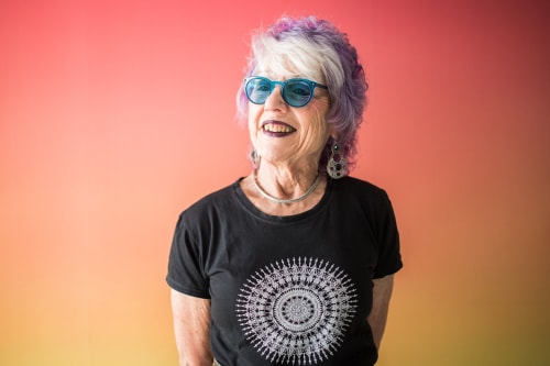 Judy Chicago at her arts space, Through the Flower, in Belen, N.M.Credit...Minesh Bacrania for The New York Times