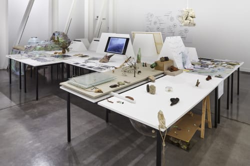 Installation view, Les Calanques, territoire de sciences, source d’inspiration: João Modé, FRAC Marseille, Marseille, France, 2018