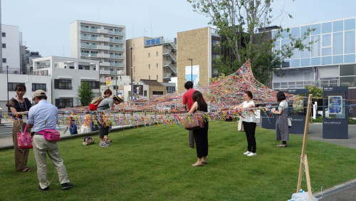 Installation view, João Modé: Projeto Rede, Aichi Triennial, Nagoya, Okazaki e Toyokashi, Japan, 2016