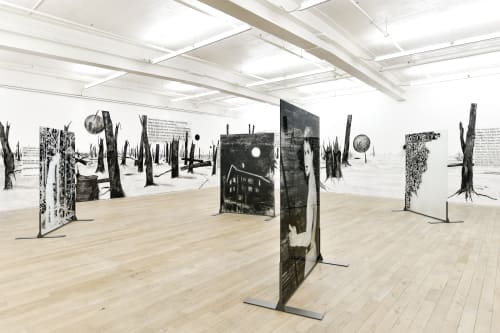 Installation view, Uwe Wittwer: Im Walde, Galerie Peter Kilchmann, Zurich, Switzerland, 2021