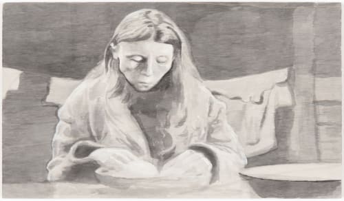 Adrian Paci, Untitled (According to Bela Tarr), 2012, Acrylic on wood, 20 x 35 cm (7.9 x 13.8 in.)