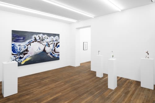 Exhibition view: Grace Schwindt, When a Body Becomes a Landscape, Galerie Peter Kilchmann, Paris, 2024. Photos: Hafid Lhachmi, ADGP Paris. Courtesy of the artist and Galerie Peter Kilchmann Paris/Zurich.