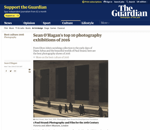 Top 10 photography exhibitions of 2016