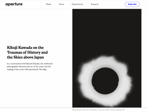 Kikuji Kawada in conversation with Ryuichi Kaneko