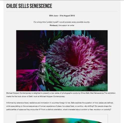 CHLOE SELLS: SENESCENCE