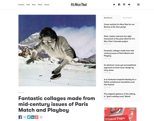 Sammy Slabbinck: Fantastic collages made from mid-century issues of Paris Match and Playboy