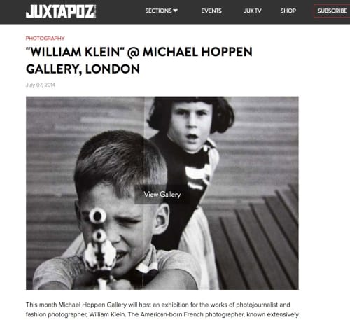 'WILLIAM KLEIN' @ MICHAEL HOPPEN GALLERY, LONDON