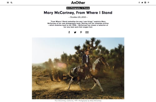 Mary McCartney, From Where I Stand